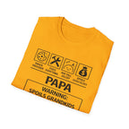 Papa Warning T-Shirt — Funny Grandpa Gift, 'Spoils Grandkids & Hands Out Biscuits' Tee