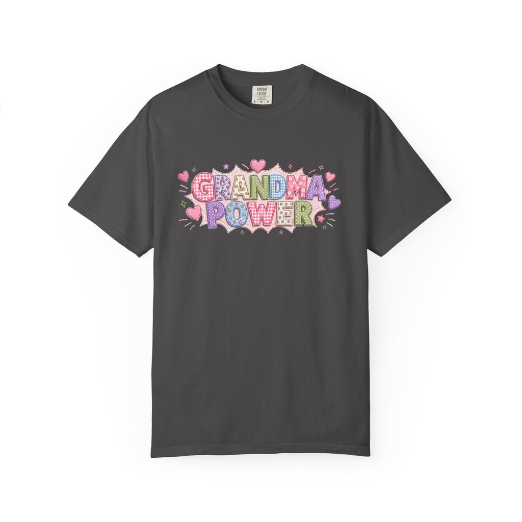 Grandma Power T-Shirt — Cute Heart Graphic Tee for Grandmothers