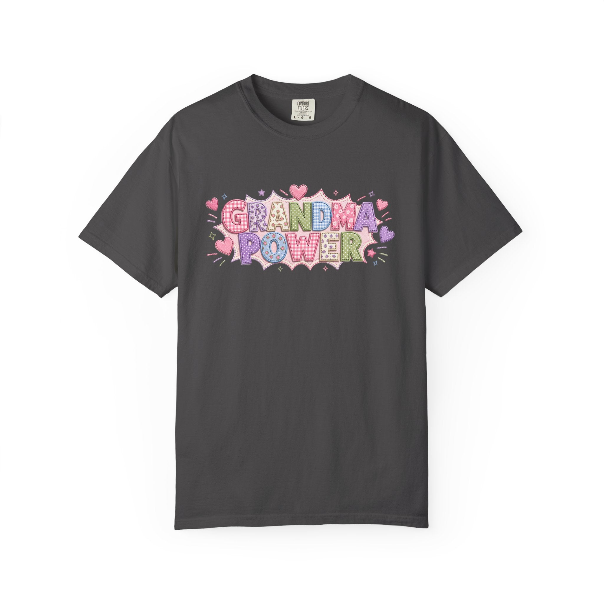 Grandma Power T-Shirt — Cute Heart Graphic Tee for Grandmothers