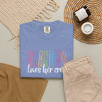 Grandma Loves Her Crew T-Shirt — Pastel Rainbow Grandma Gift