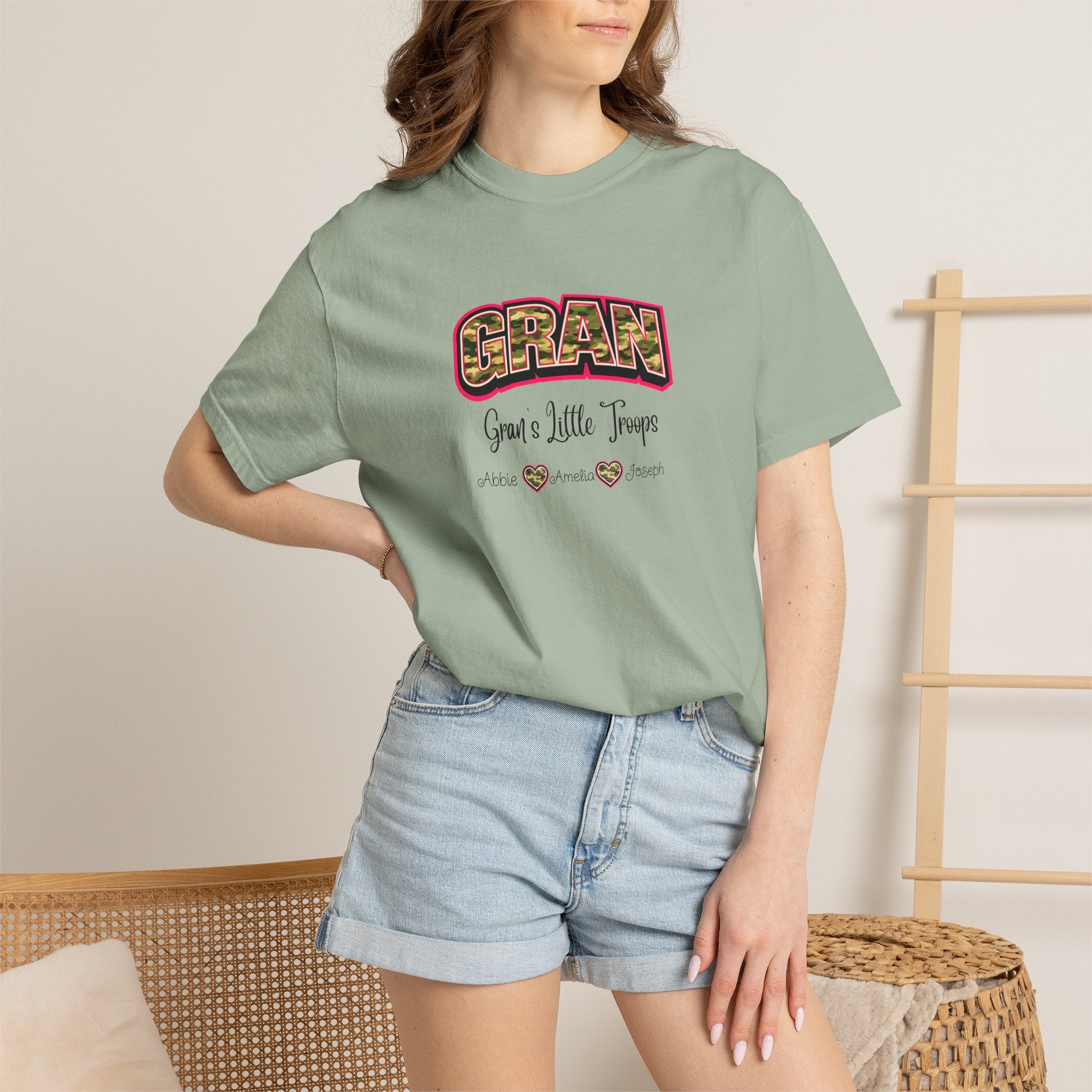 Gran Grandma T-Shirt — "Gran: Good a Little Trouble" Vintage Floral Tee