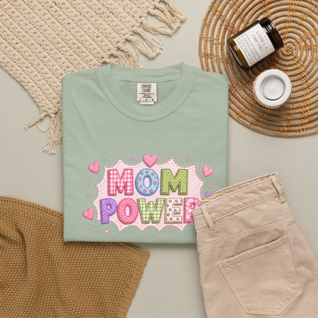 Mom Power T-Shirt — Cute Pastel Heart Mother's Day Tee