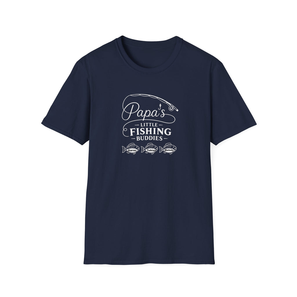 Papa's Little Fishing Buddies T-Shirt — Fathers Day Fishing Tee