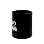 Black Mug — 'Papa is the Boss' Funny Coffee Cup, Father's Day Gift (11oz & 15oz)
