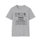 Papa Warning T-Shirt — Funny Grandpa Gift, 'Spoils Grandkids & Hands Out Biscuits' Tee