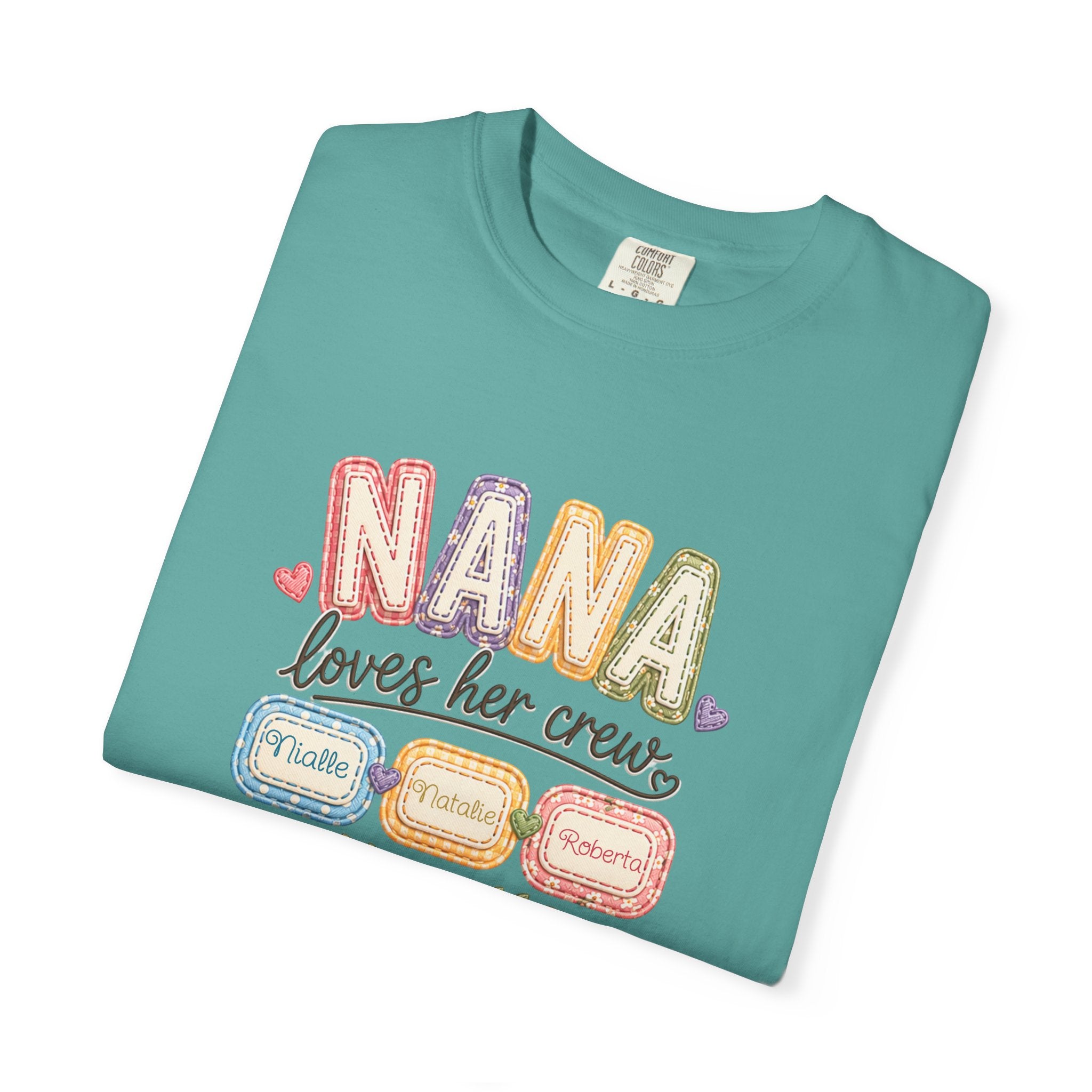 T-Shirt — “Nana Loves Her Crew” Colorful Grandma Family tee