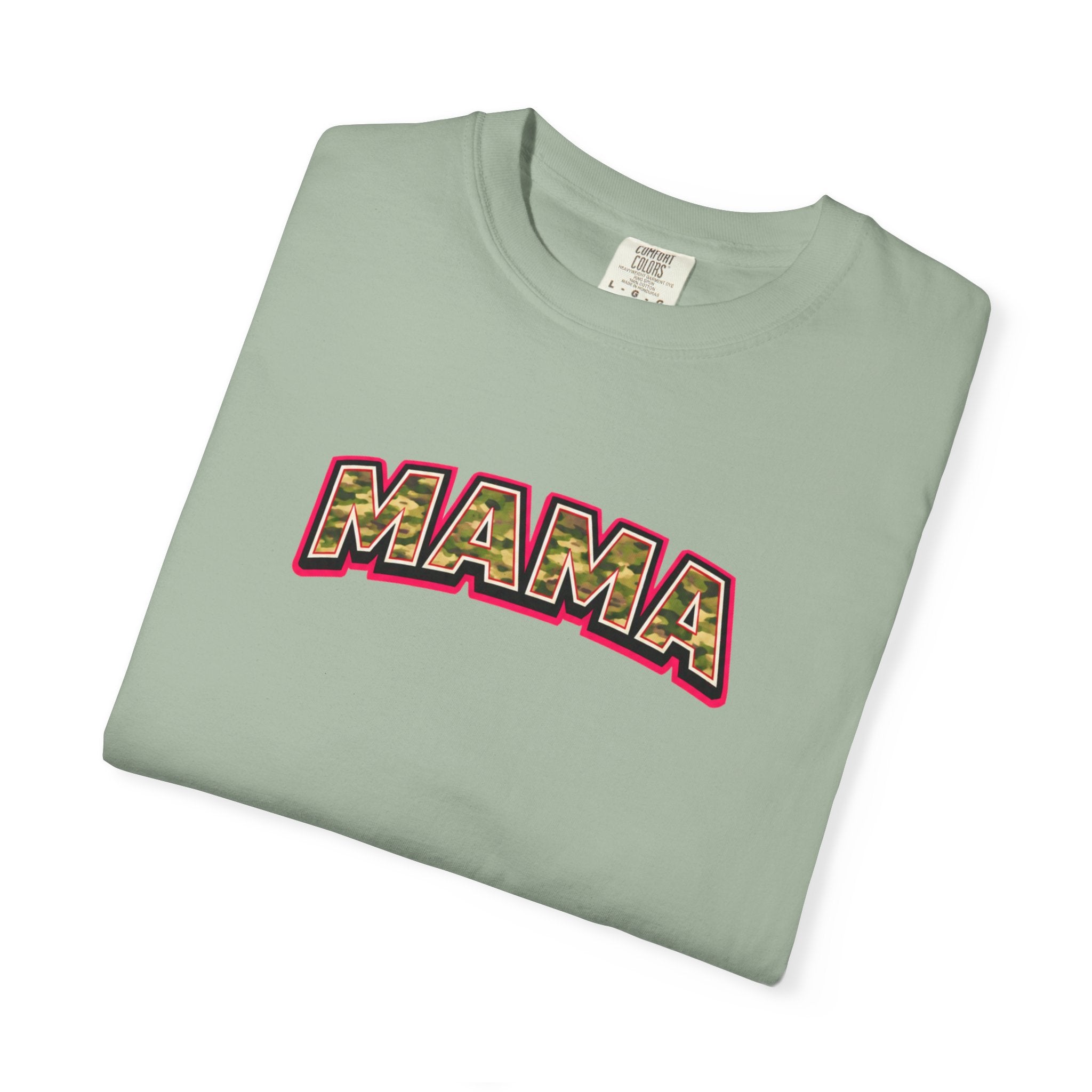 Mama Camo Retro T-Shirt — Vintage Lettering Mother's Day Tee