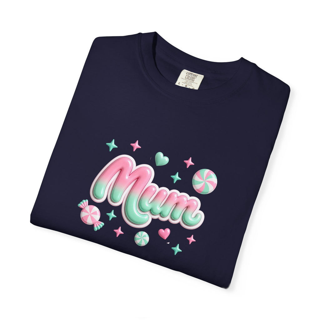 Mum Pastel Candy Script T-Shirt