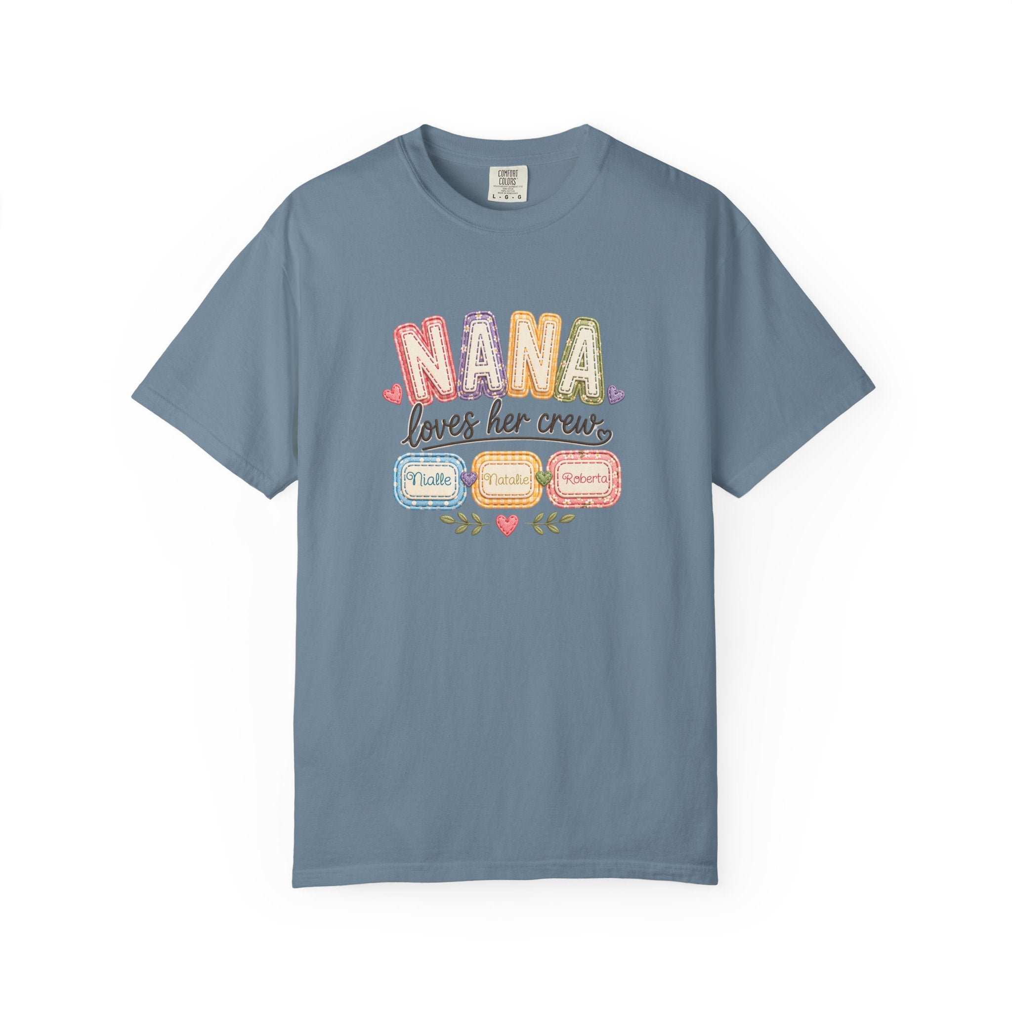 T-Shirt — “Nana Loves Her Crew” Colorful Grandma Family tee