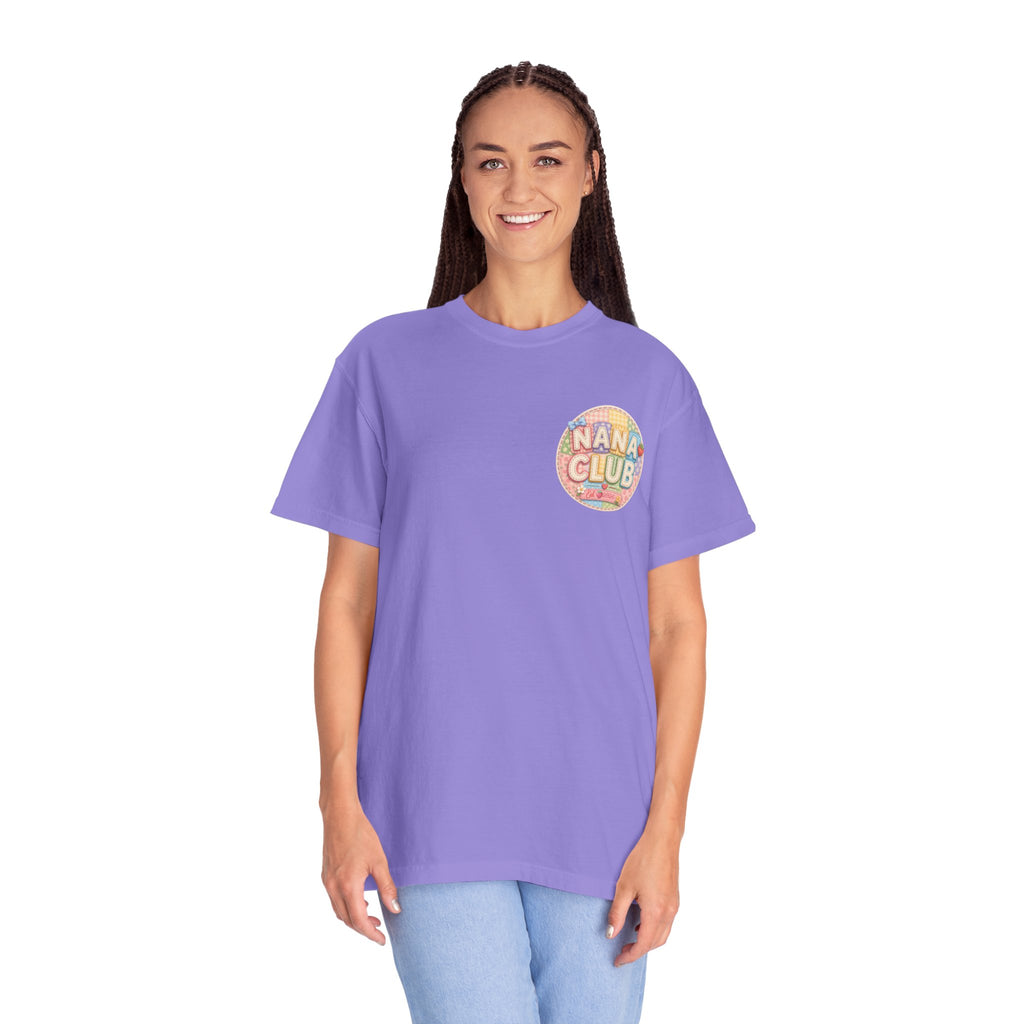 Nana Club T-Shirt — Retro Rainbow Badge Graphic