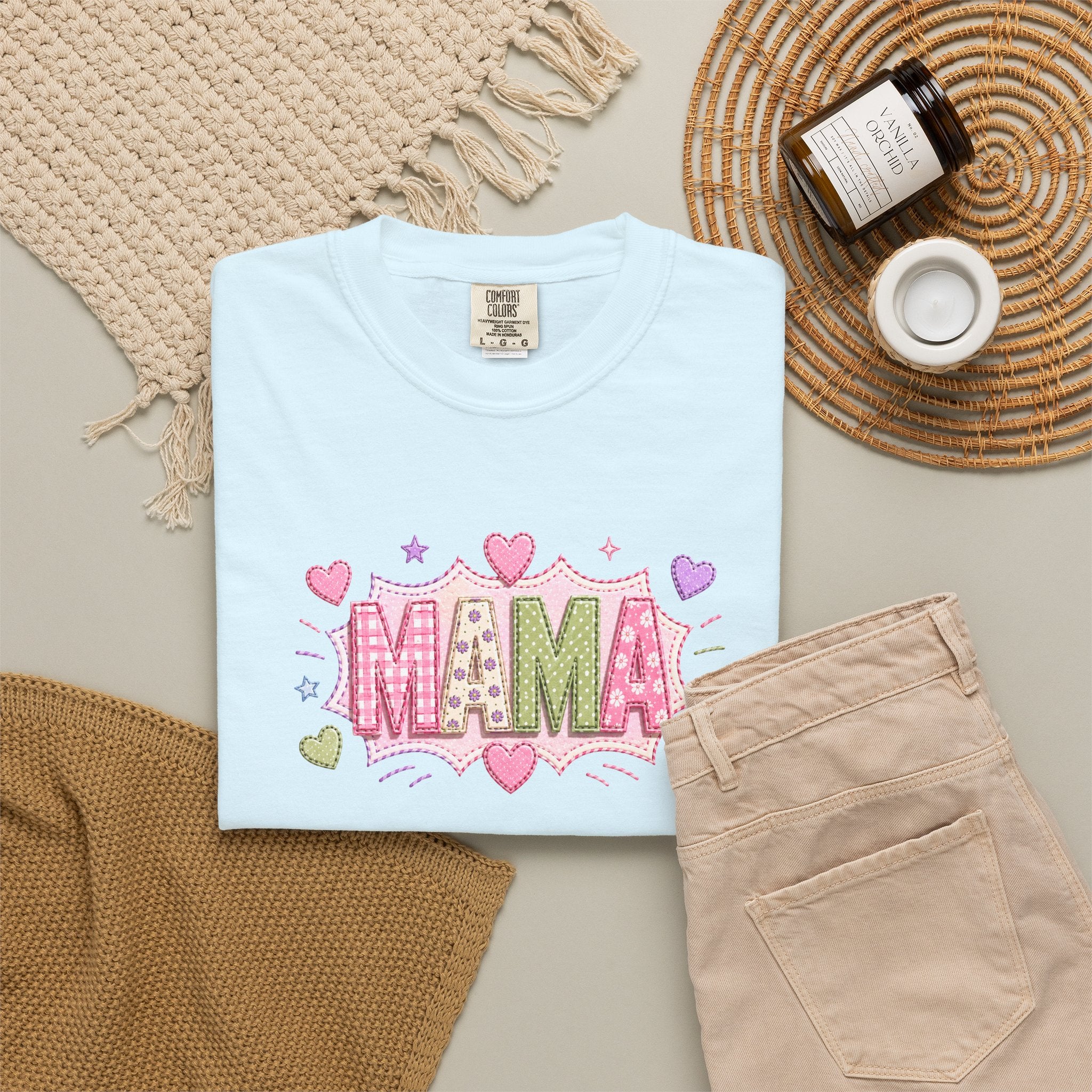 Mama Floral Heart T-Shirt — Cute Pink "MAMA" Mother's Day Tee