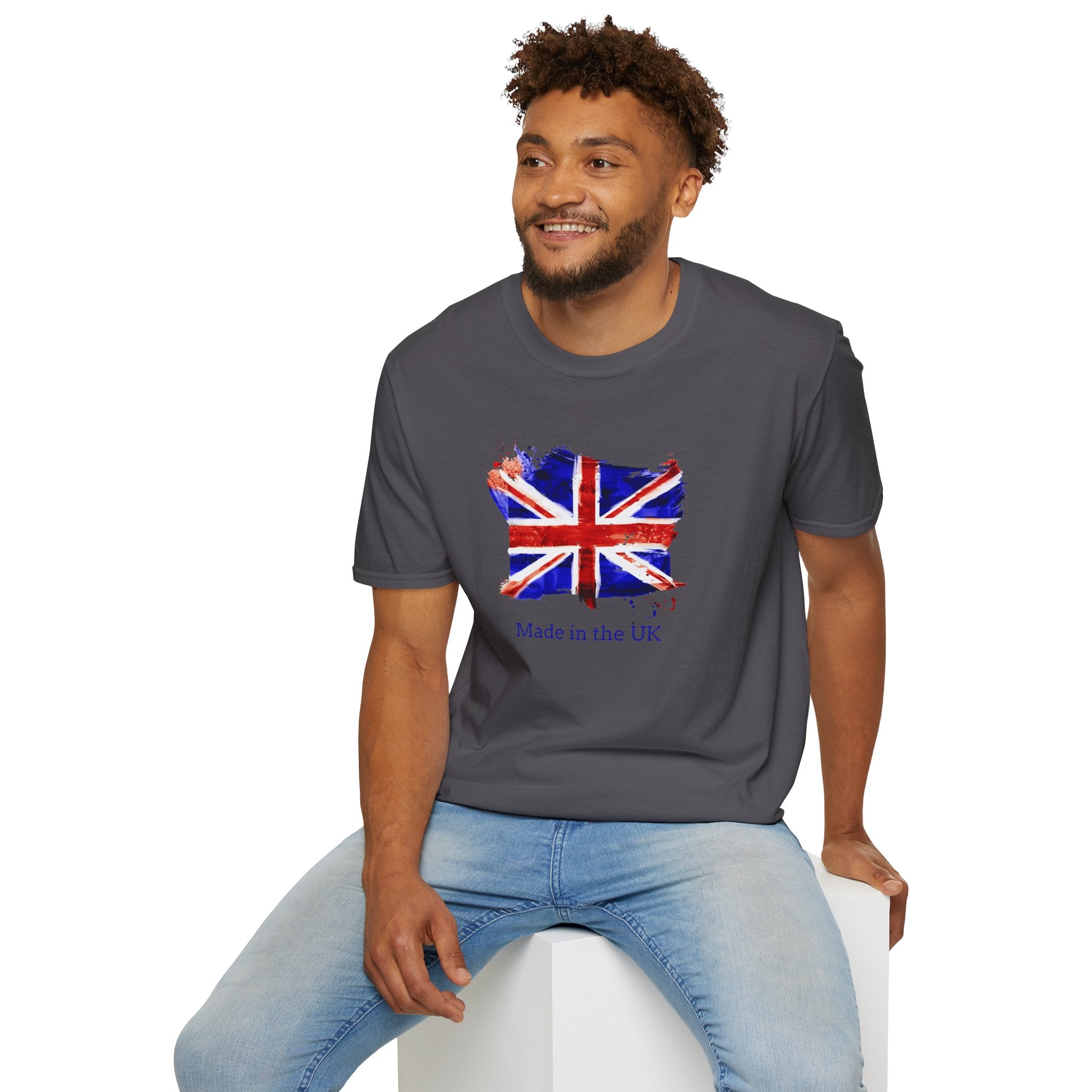 British Flag Watercolor T-Shirt – "Made in the UK" Pride Tee