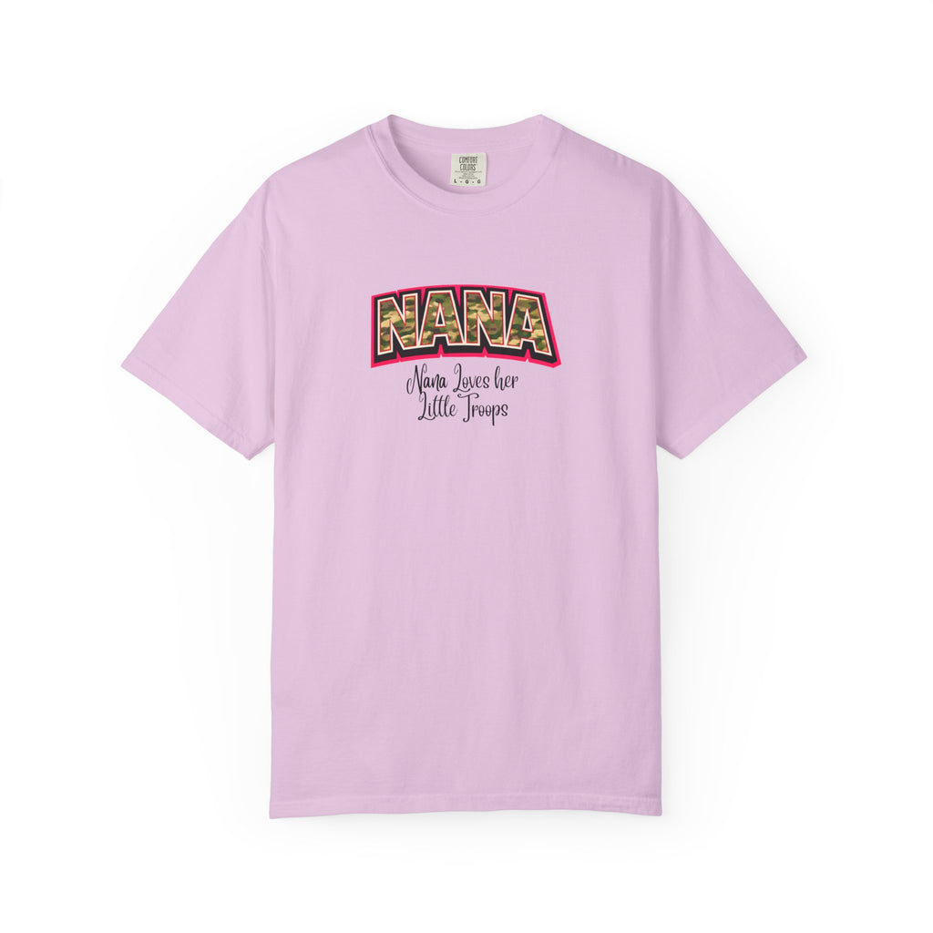 Nana Leopard Print T-Shirt — "Nana (who loves her little troops)" Grandma Gift