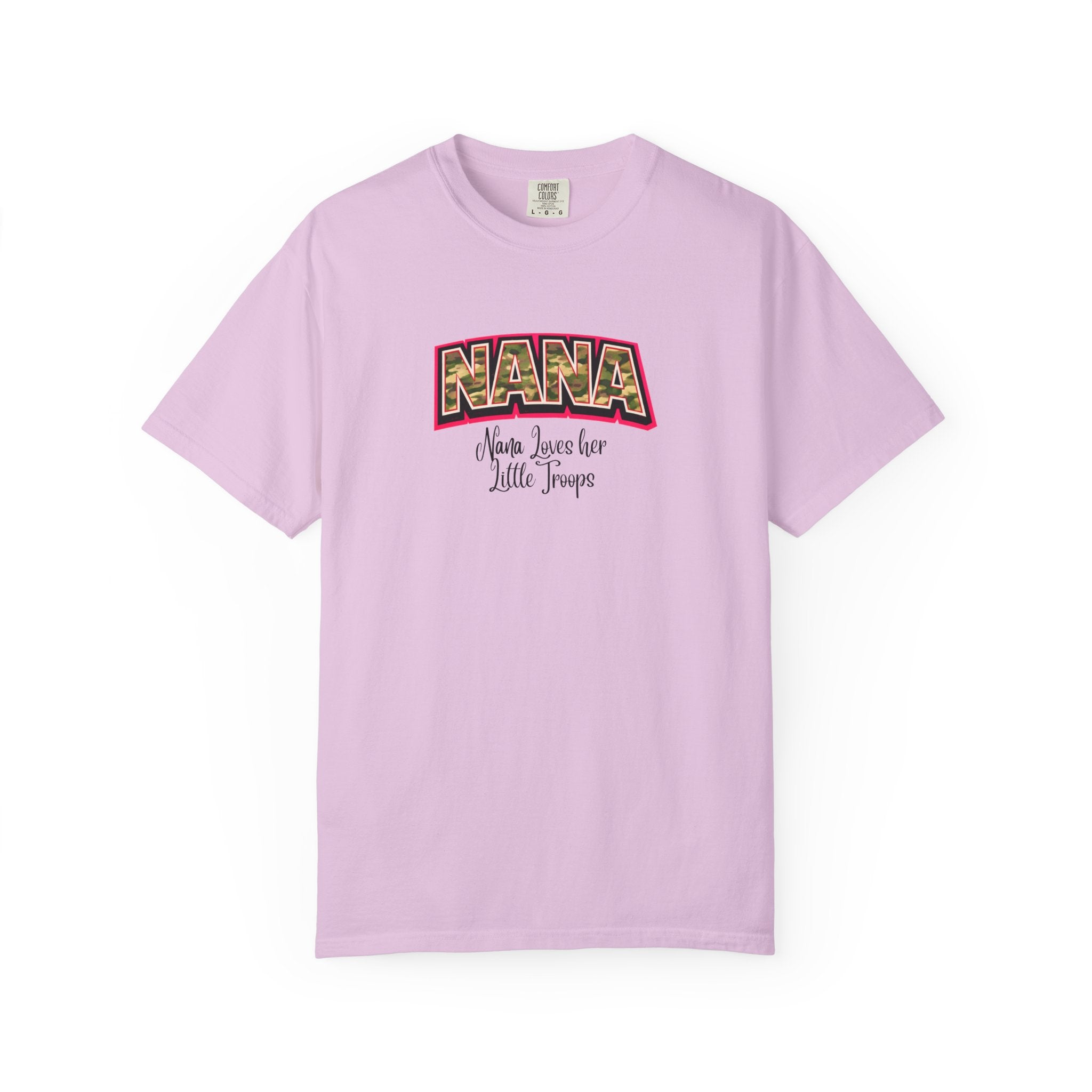 Nana Leopard Print T-Shirt — "Nana (who loves her little troops)" Grandma Gift