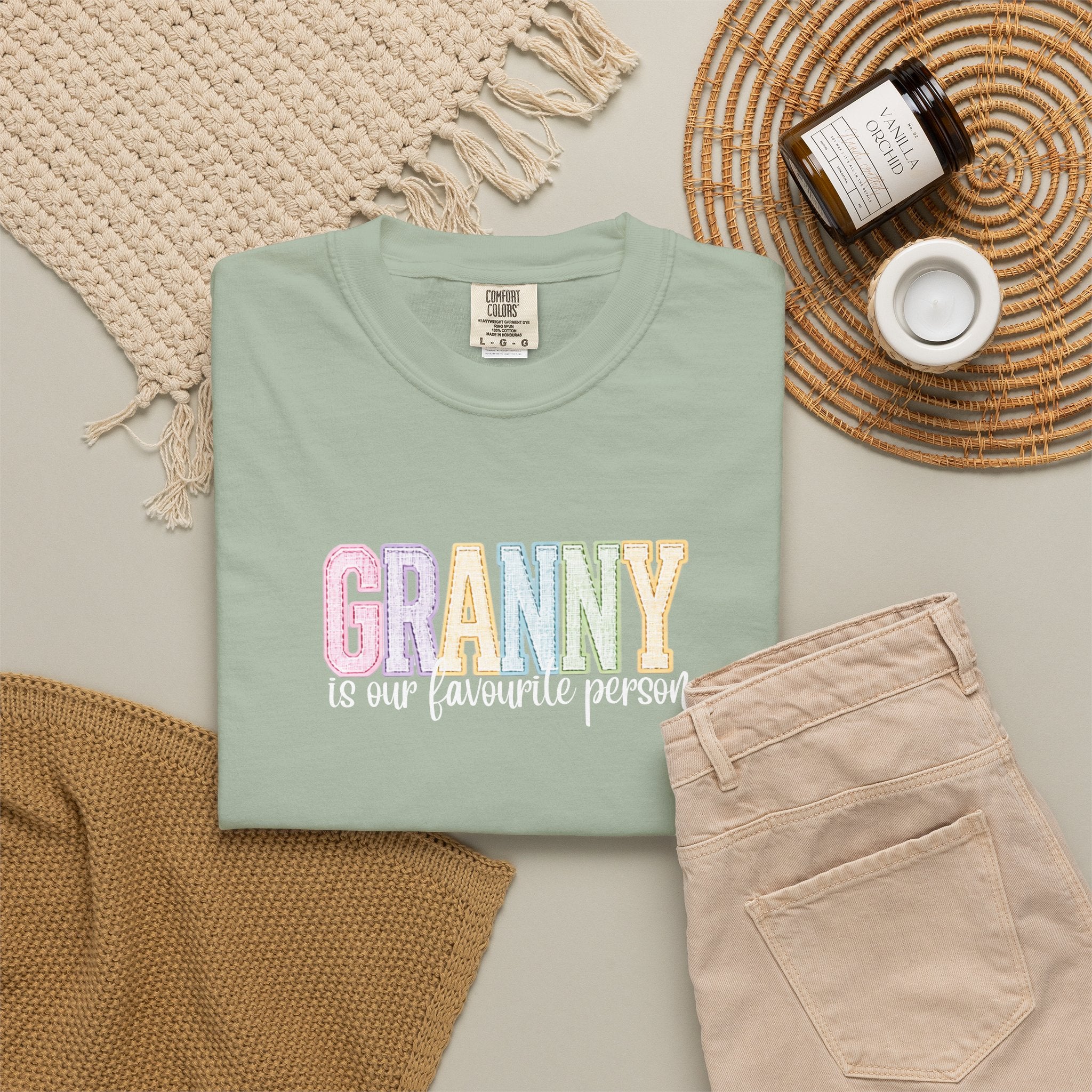 Granny Is Our Favourite Person T-Shirt — Pastel Grandma Gift Tee