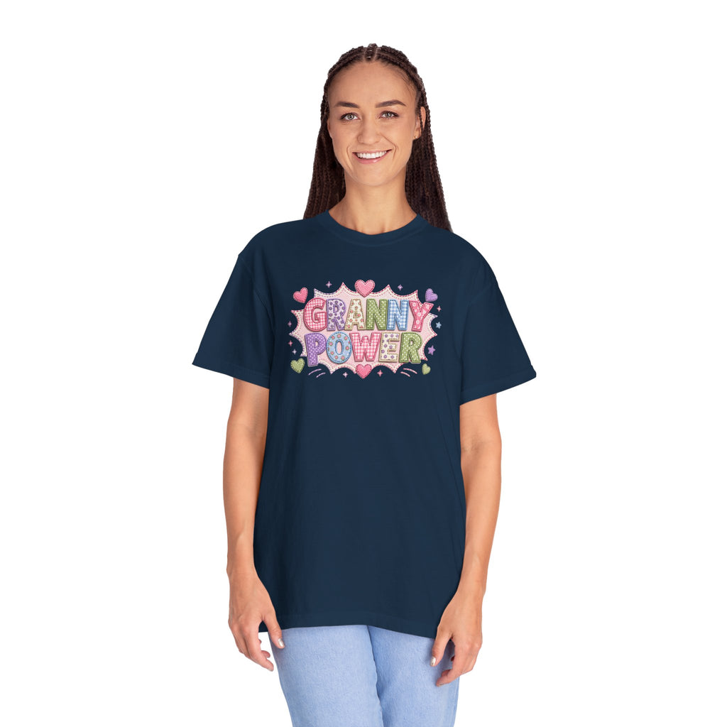 Granny Power T-Shirt — Retro Heart Graphic Tee for Grandmas