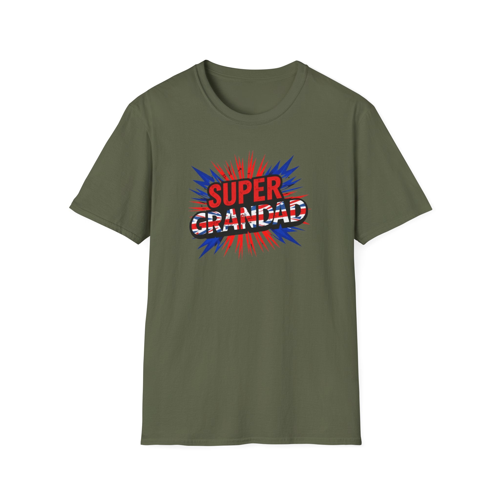 Super Grandad Union Jack/England themed Comic-Style T-Shirt