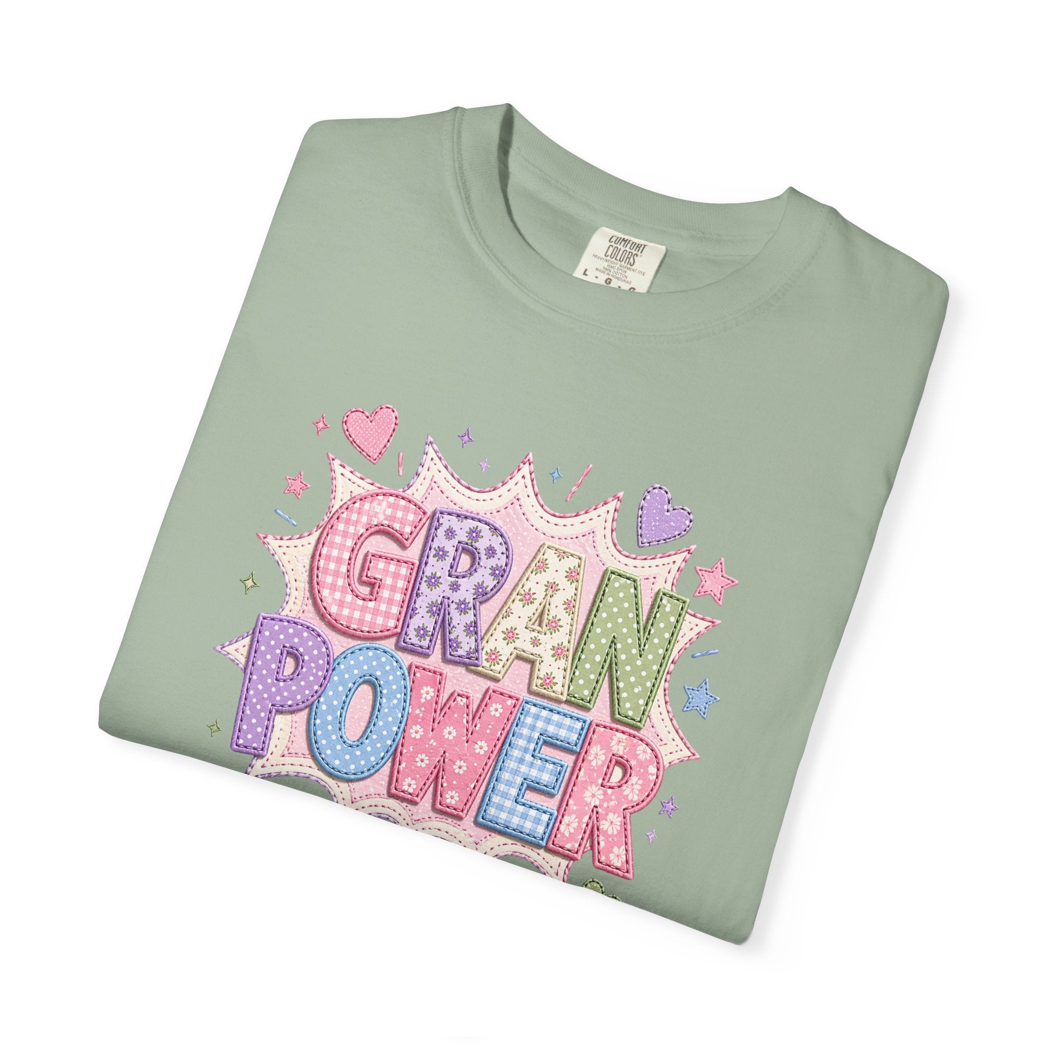 Gran Power T-Shirt — Cute Pastel 'Gran Power' Graphic Tee for Grandparents, Mother's Day Gift
