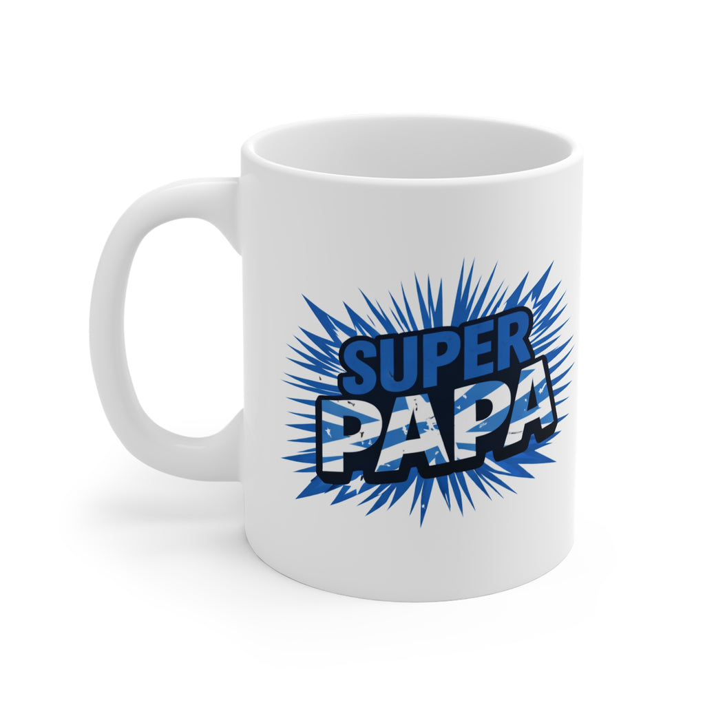 Super Papa Scotland Flag/Scottish themed 11oz Coffee Mug — Father's Day Gift