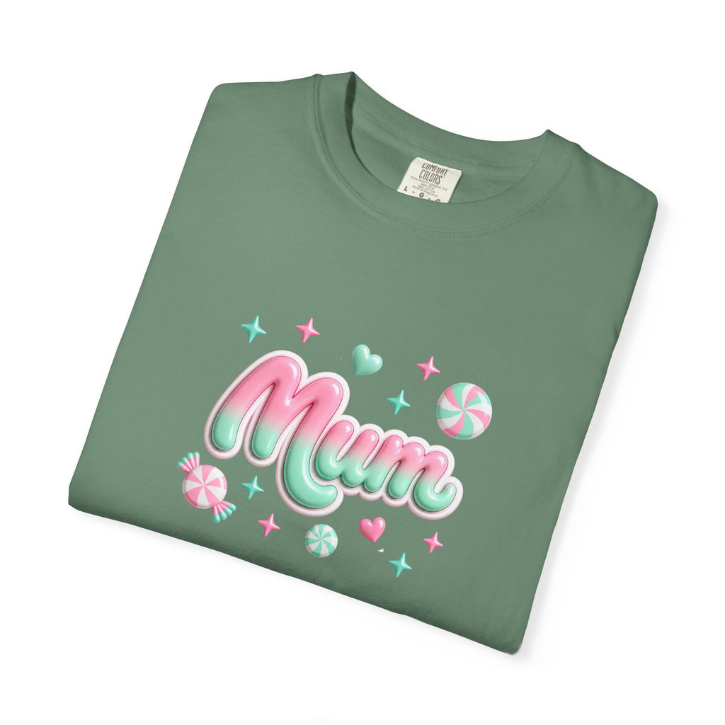 Mum Pastel Candy Script T-Shirt