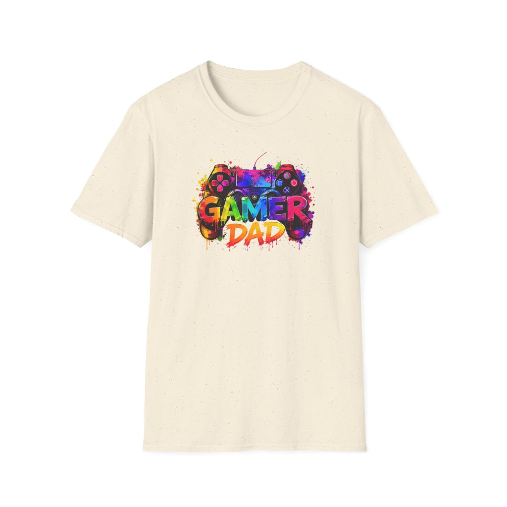 Gamer Dad Colourful Controller Design T-Shirt