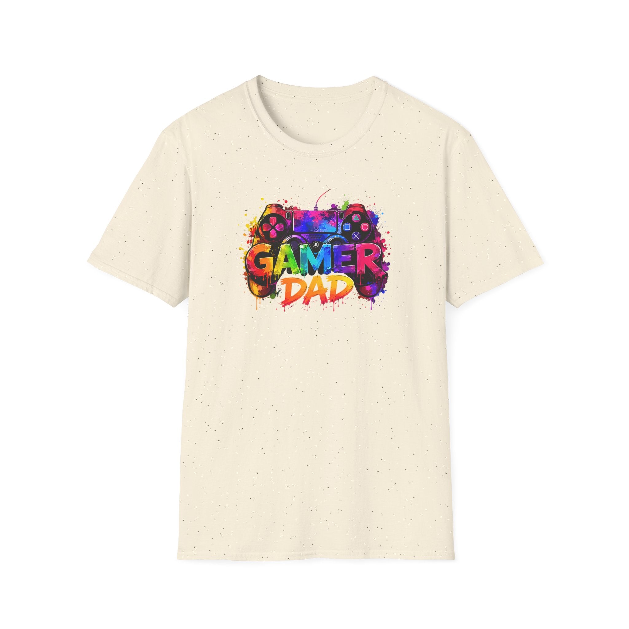 Gamer Dad Colourful Controller Design T-Shirt