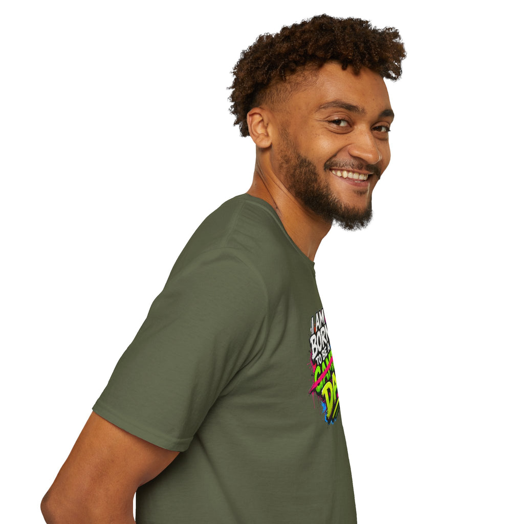 "I Am Born To Be A Gamer Dad" Neon T‑Shirt