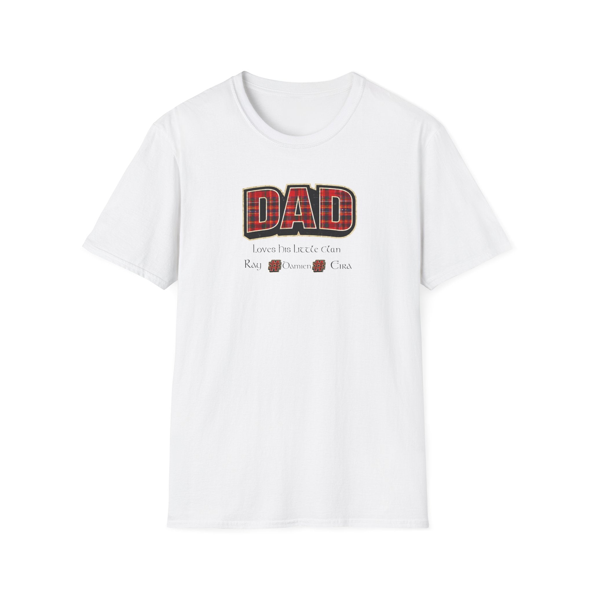 Dad Plaid Design T-Shirt – Rustic Father’s Day Gift