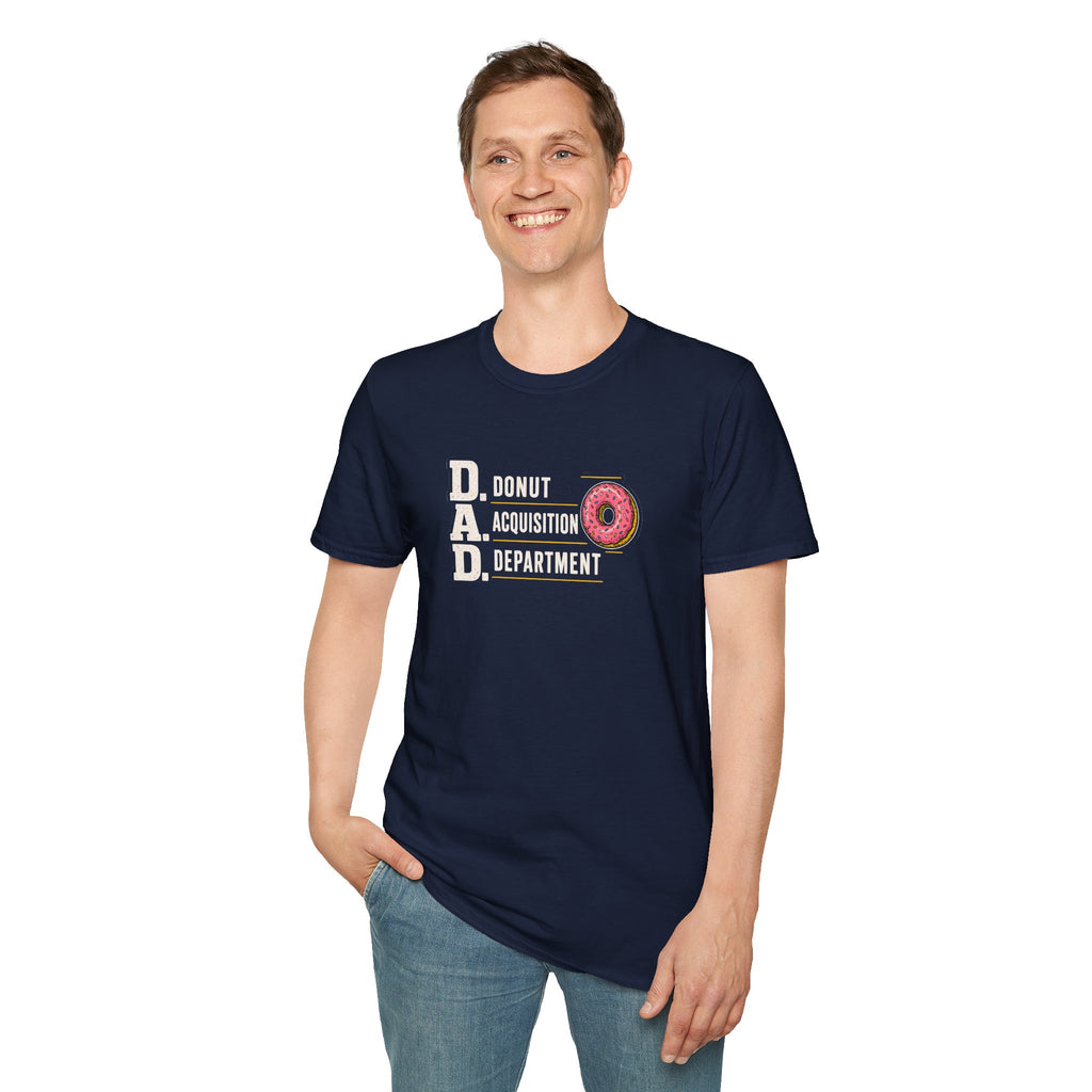 Donut Acquisition Department T-Shirt – D.A.D. Funny Dad Shirt for Donut Lovers