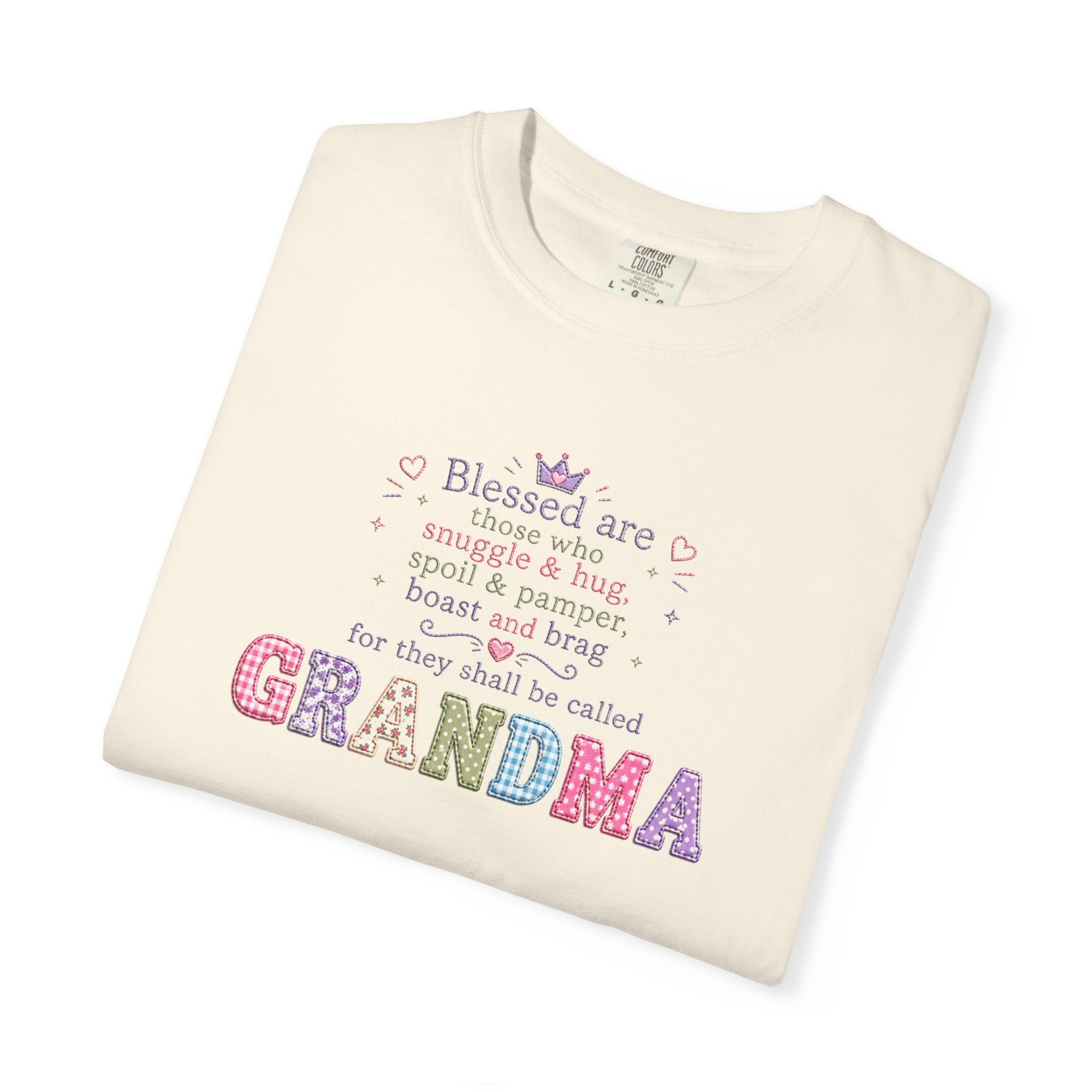 Grandma Floral Scripture T-Shirt — Blessed Are Those Who Are Pure in Heart