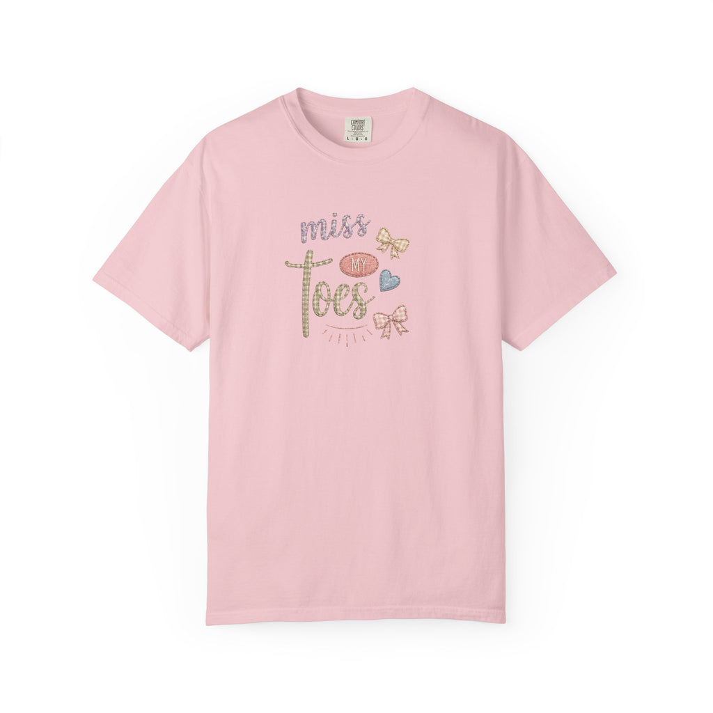 Miss My Toes Graphic T-Shirt – Cute Baby Feet & Bows Tee