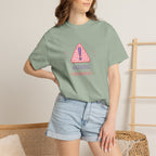 T-Shirt — "Warning: Hormonal" Cute Pink Gingham Alert Graphic