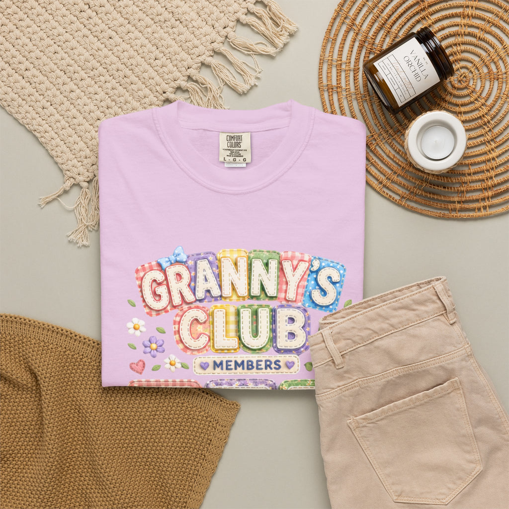 Granny's Club T-Shirt — Personalized Grandma Member Floral Tee