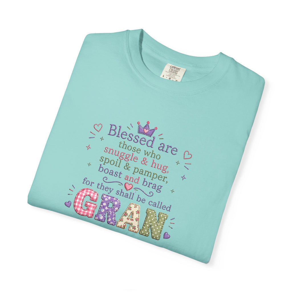 Gran Blessings T-Shirt — "Blessed are those who snuggle & hug... called GRAN"