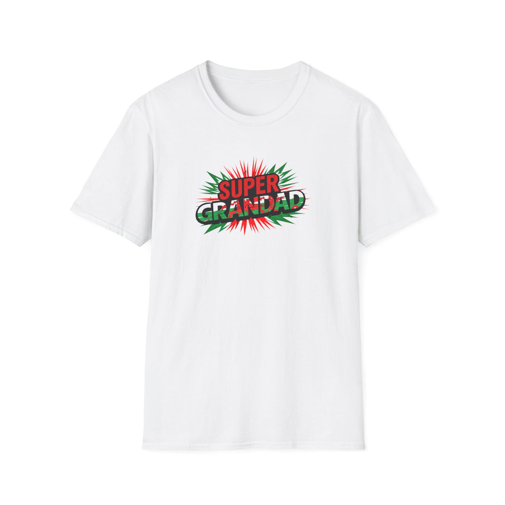 Super Grandad Welsh Flag/Wales themed T-Shirt — Retro Comic Style Father's Day Gift