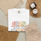 Gran Loves Her Crew T-Shirt — Personalized Grandma Family Names Tee