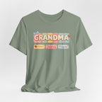 Grandma Floral Retro Tee — "Grandma" Names Design (Aileen • Wendy • Peyton)