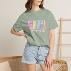 Grandma Floral Graphic T-Shirt — "Grandma, the heart of our family" Gift Tee