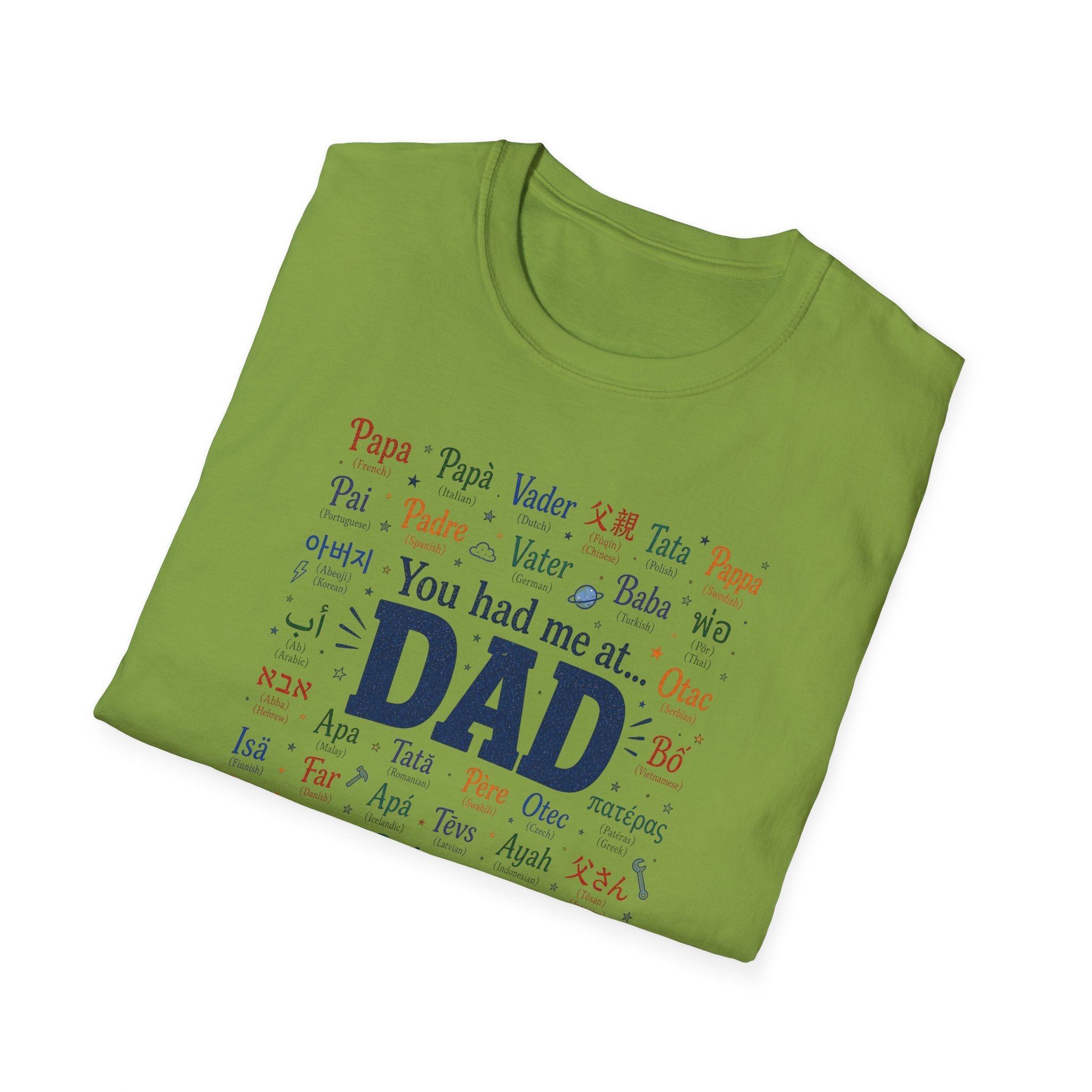 You Had Me At Dad T-Shirt — Fathers Day Gift Tee with 'Dad' Typography