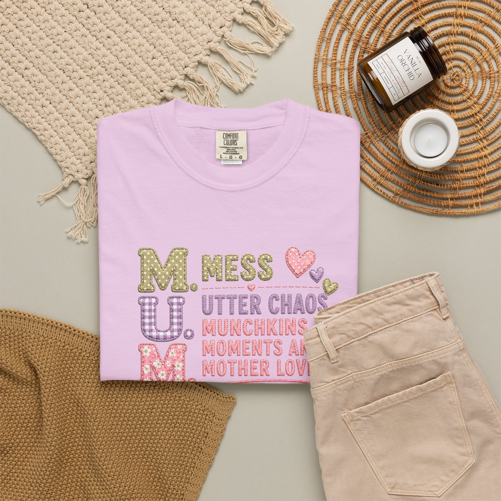 M.U.M. Mom Acronym Graphic Tee — Mess, Utter Chaos, Munchkins & Mother Love T-Shirt