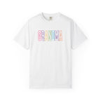 Grandma Pastel Rainbow T-Shirt — Retro Block Letter Grandma Tee