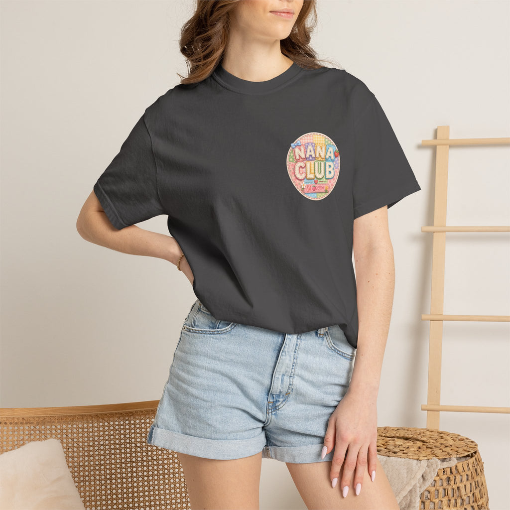 Nana Club T-Shirt — Retro Rainbow Badge Graphic