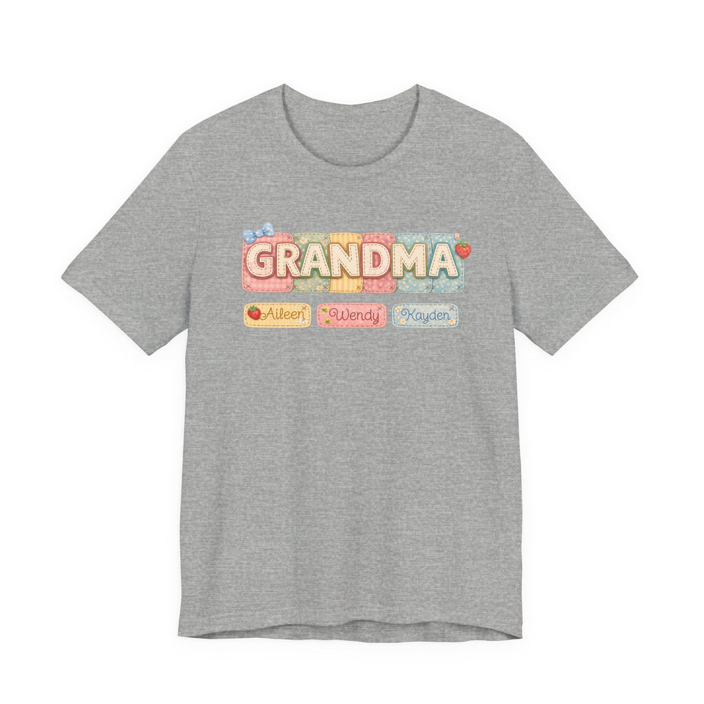 Grandma Floral Retro Tee — "Grandma" Names Design (Aileen • Wendy • Peyton)