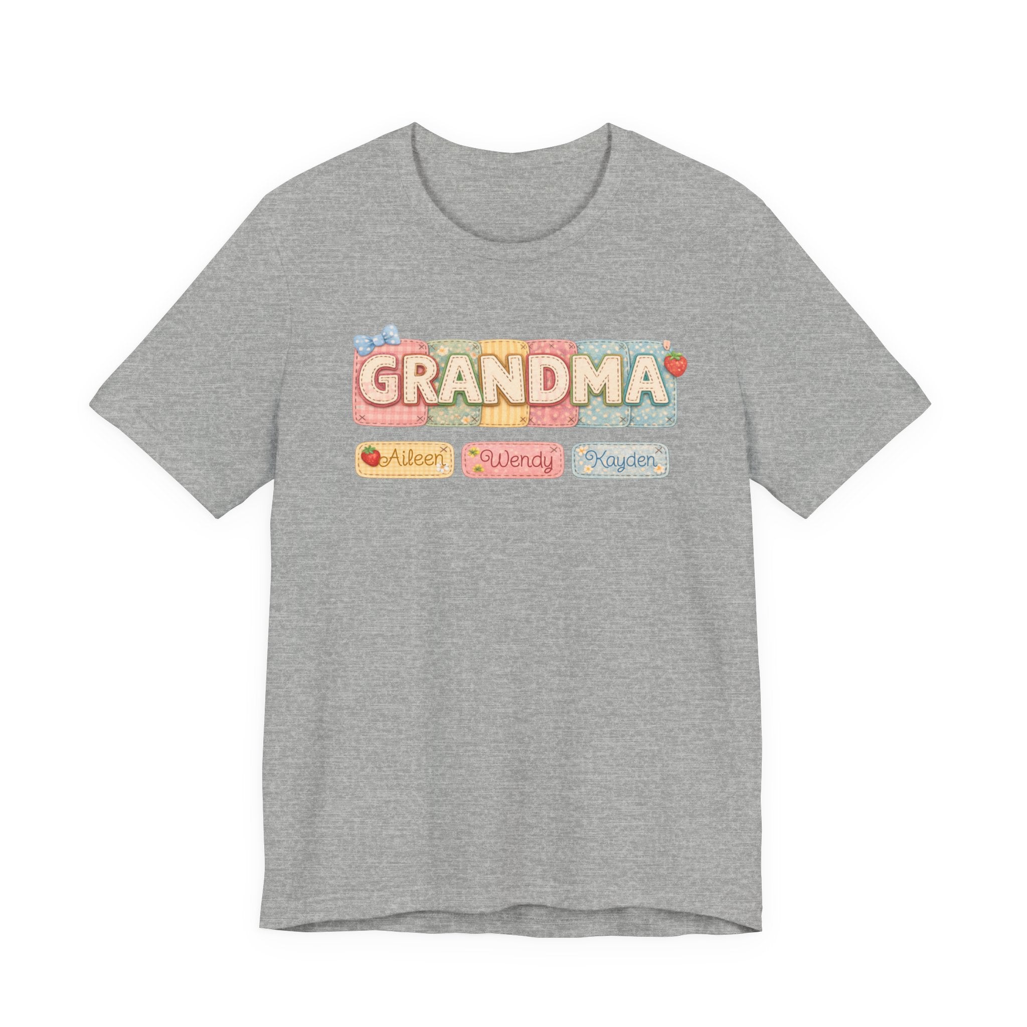 Grandma Floral Retro Tee — "Grandma" Names Design (Aileen • Wendy • Peyton)