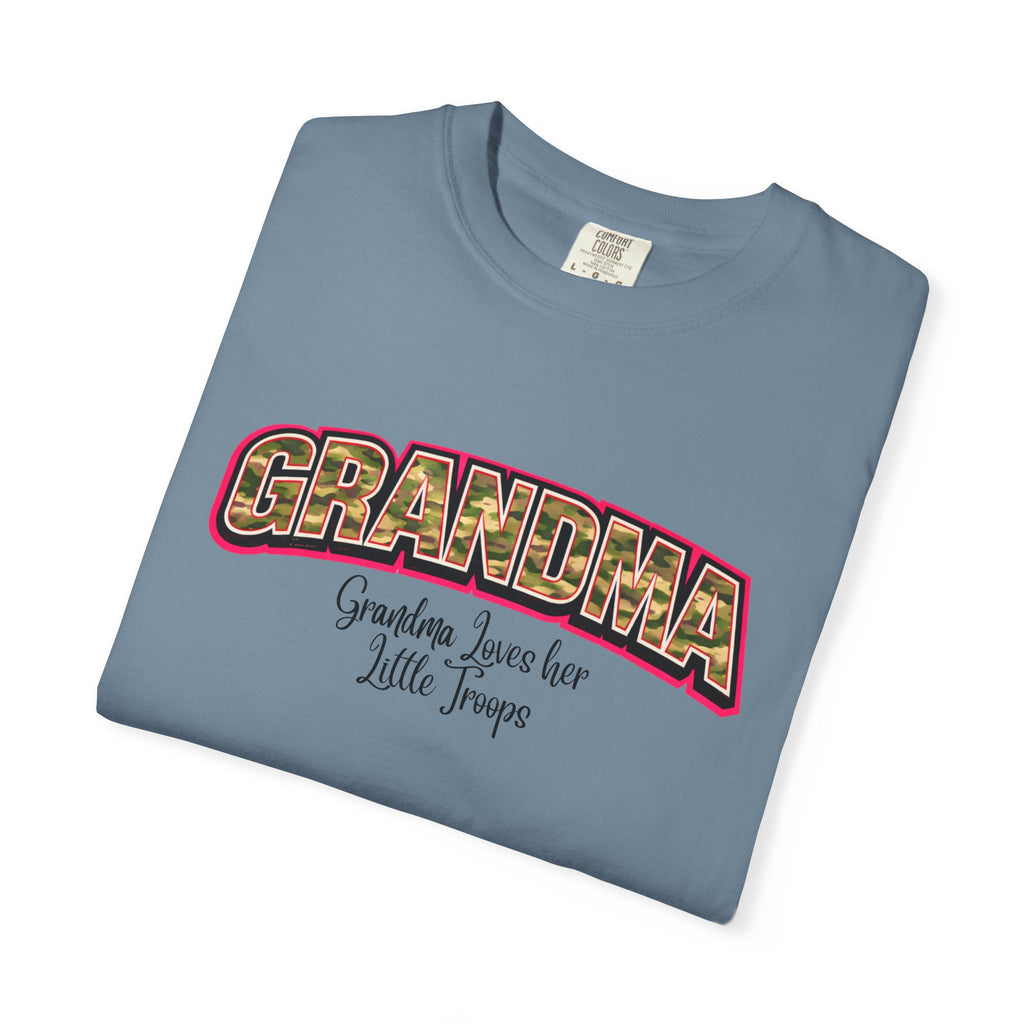 Grandma Floral Retro Tee — "Grandma: Grandkids Love Her a Little Teacup"