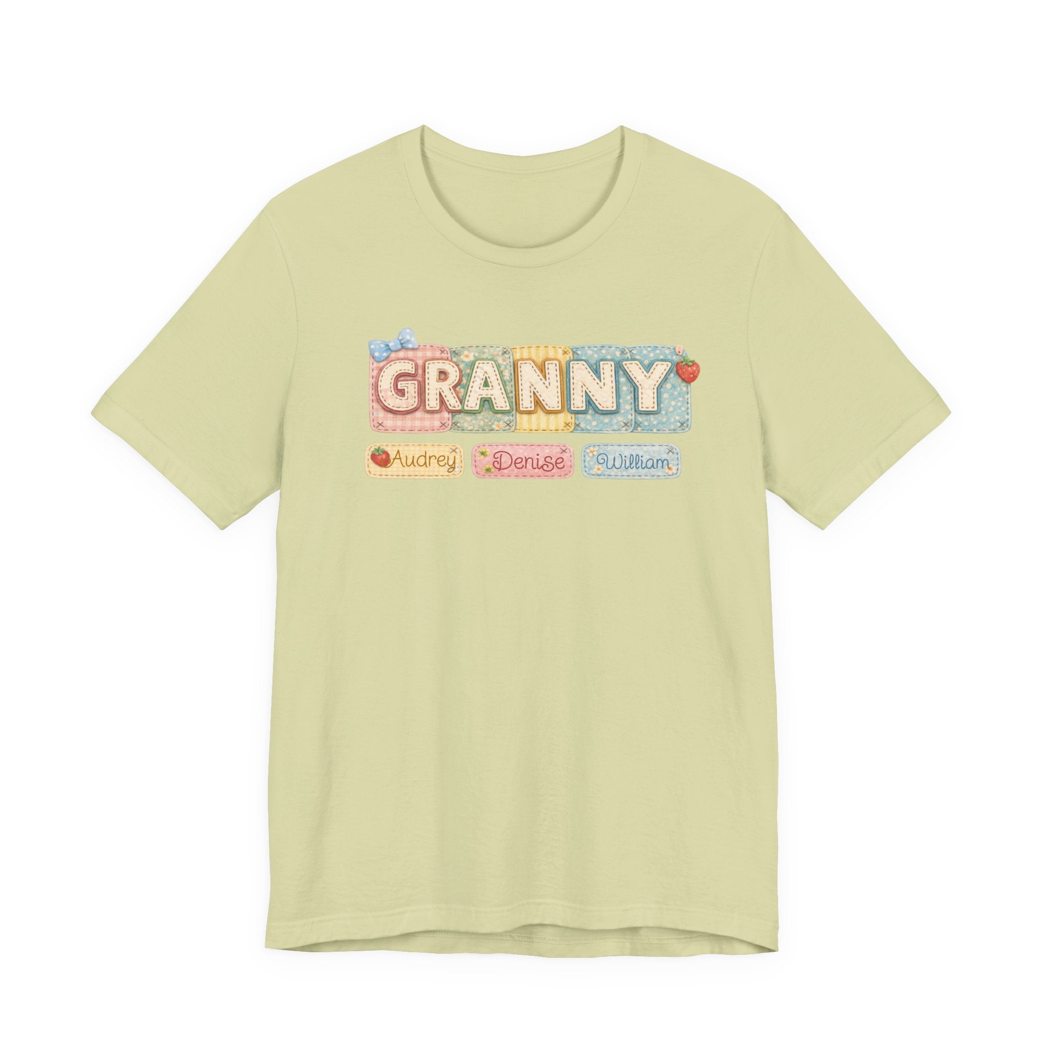 Granny Retro Nameplate T‑Shirt — Personalized Grandma Tee