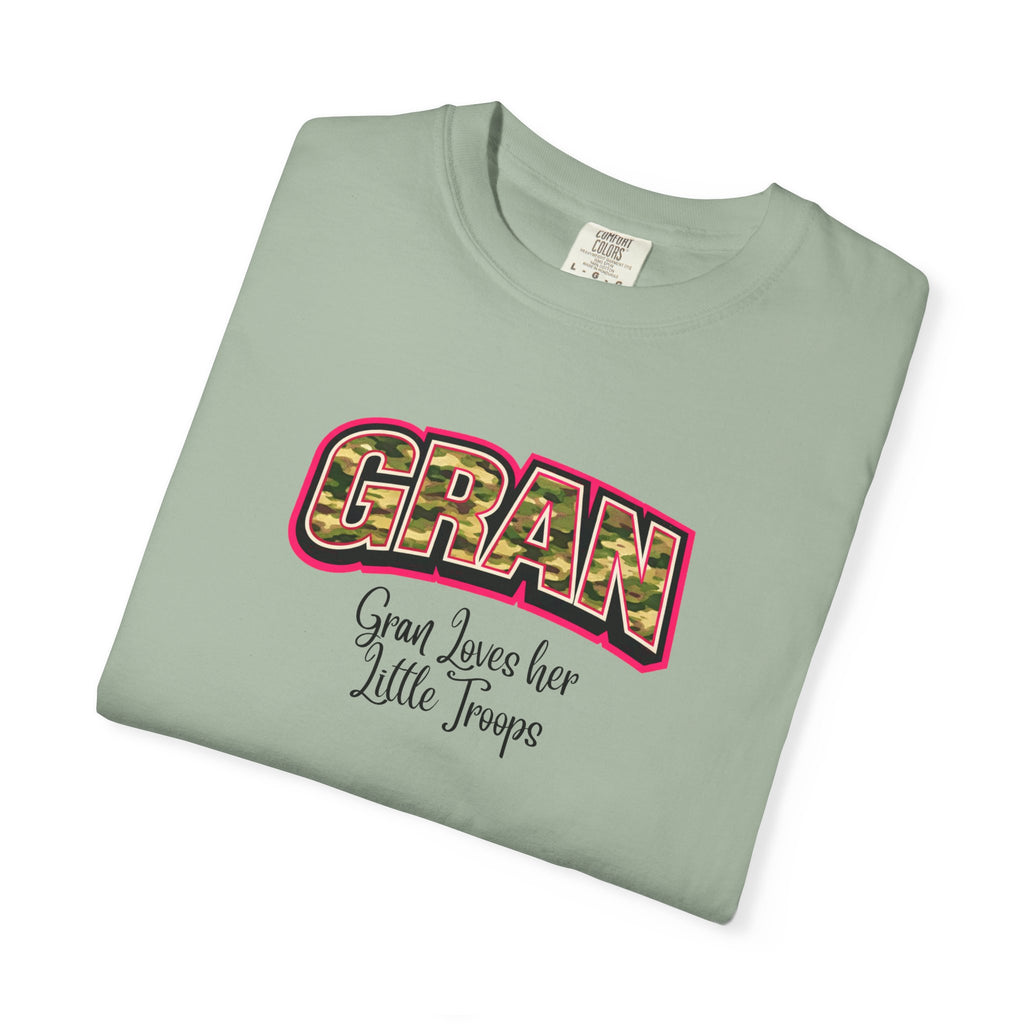 Gran Floral Graphic T-Shirt — "Gran Loves Her Little Troops" Gift Tee