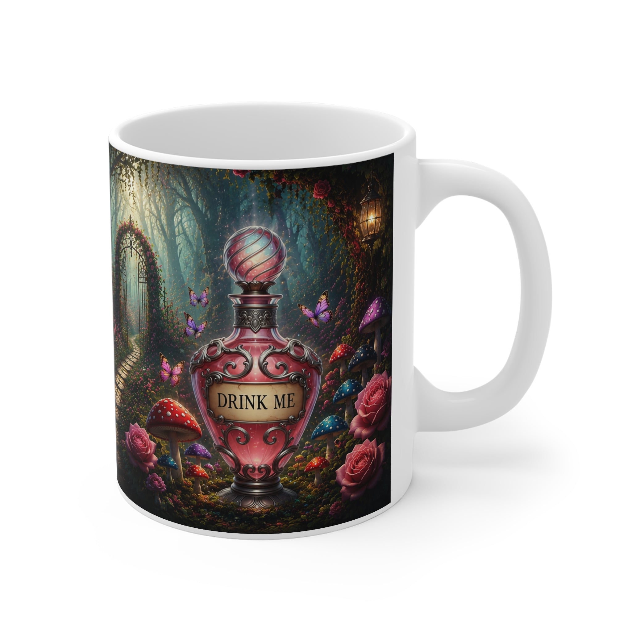 Copy of Fantasy Fairy Tale Mug — Enchanted Garden Alice Illustration 11oz