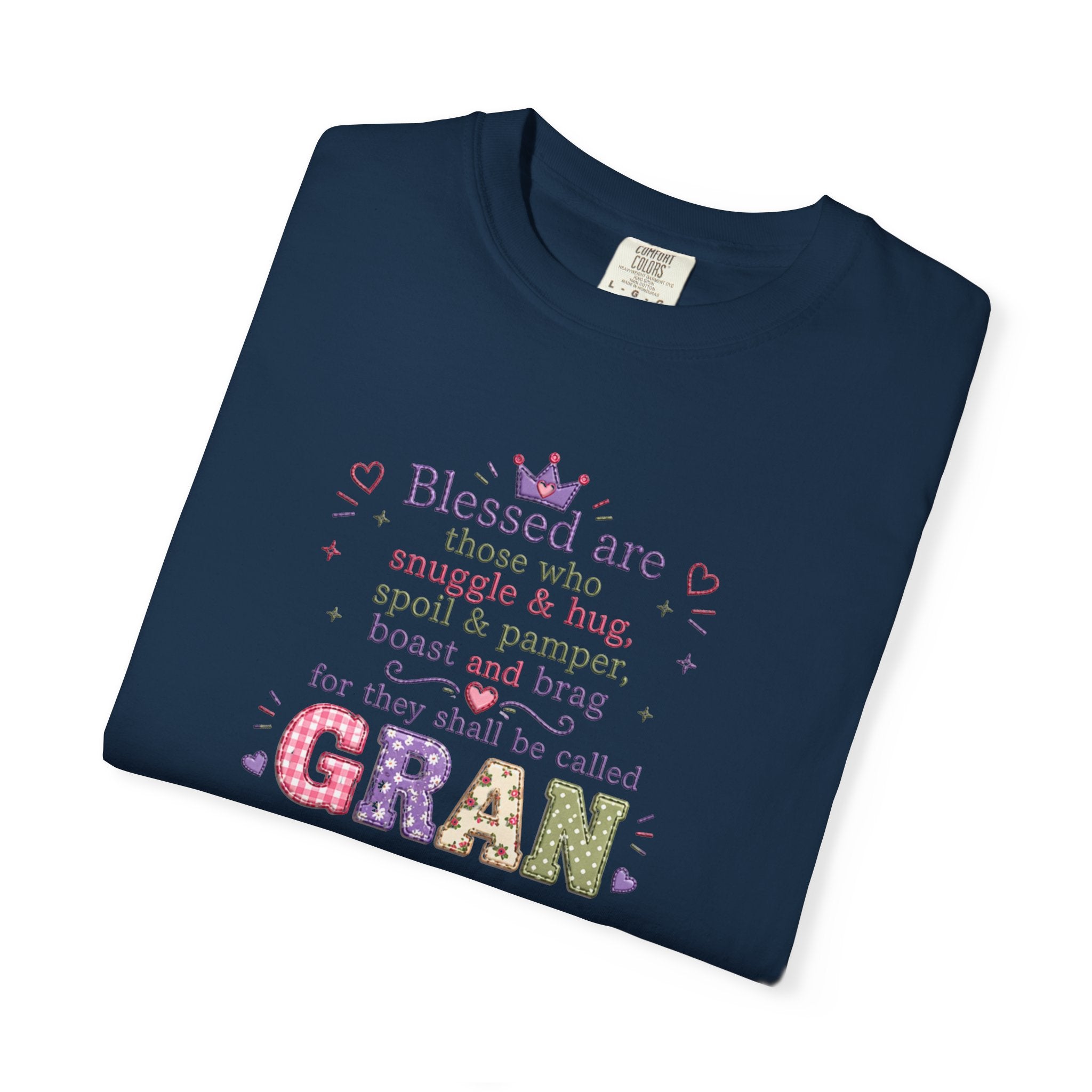 Gran Blessings T-Shirt — "Blessed are those who snuggle & hug... called GRAN"