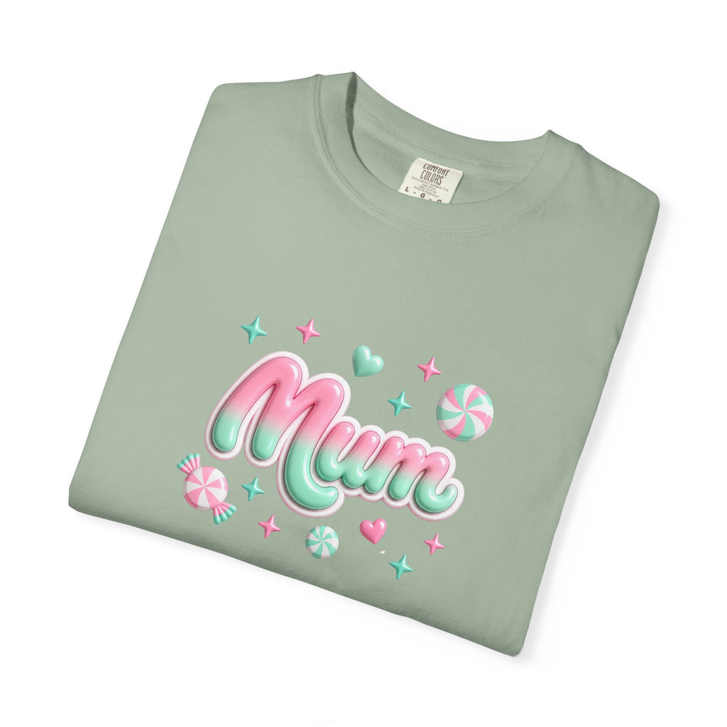 Mum Pastel Candy Script T-Shirt